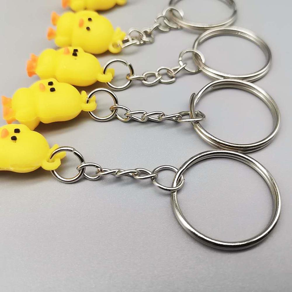 [Elegan] Gantungan Kunci 5 Pcs Bebek Kuning Kecil Lucu Kartun Key Rings