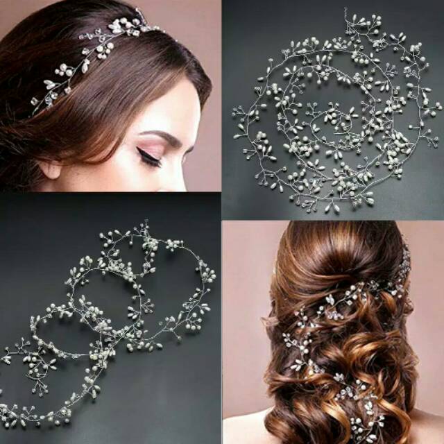 Bridal hair vine hair piece panjang