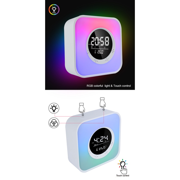 Bluetooth Speaker Jam Alarm Super High Sensitivity Mini OEM Power Battery Audio Card RGB Q6A -XOBOX