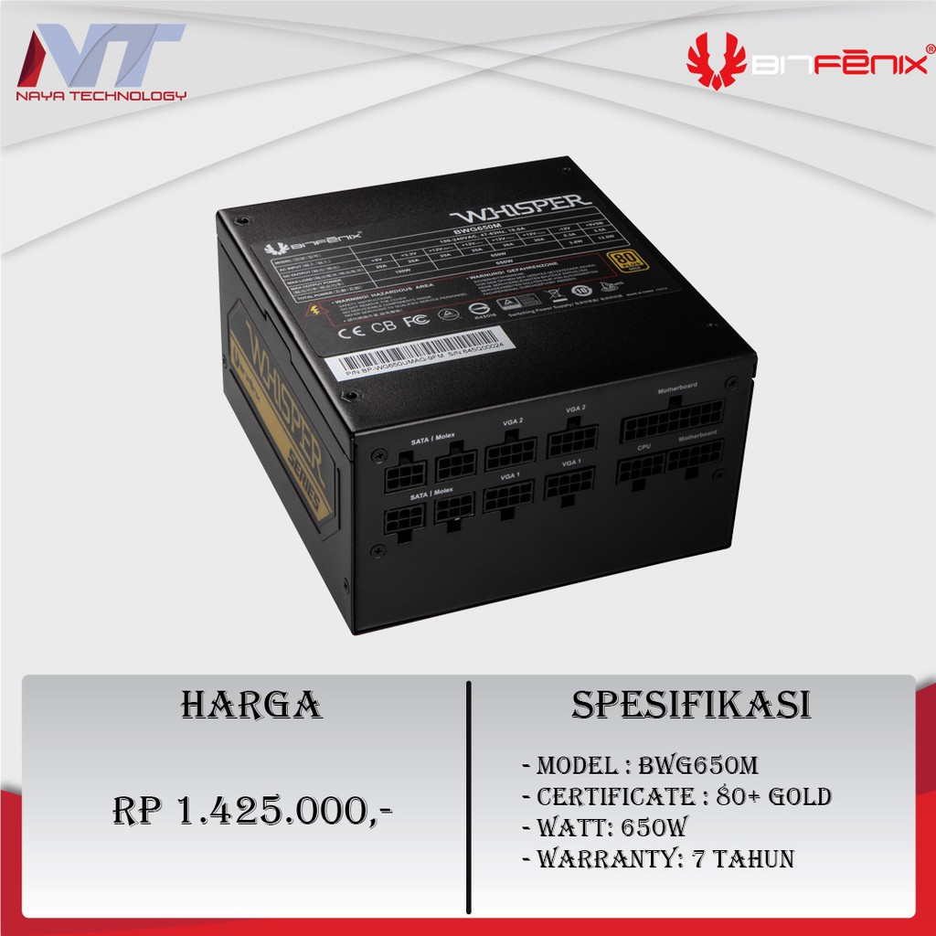 Bitfenix Whisper 650W 80+ Gold Full Modular