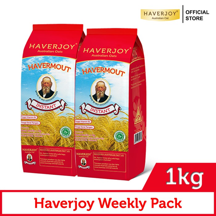 

Haverjoy Weekly Pack Instant Oats 1kg - 2 Pcs
