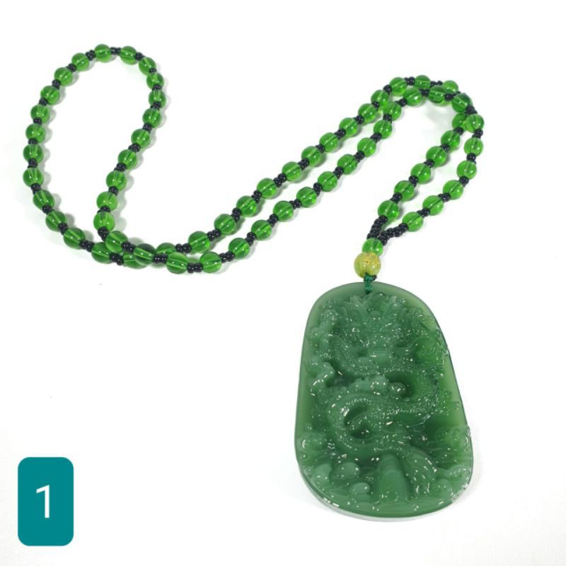 Kalung liontin batu giok burma asli IMPOR