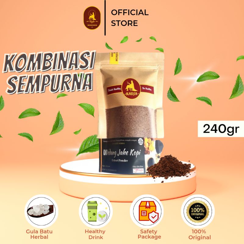 

[240gr] Wedang Kopi Jahe Merah Instan RADJA - Oleh Oleh Jogja