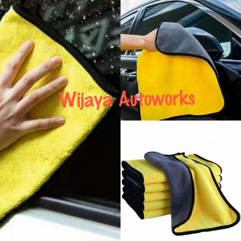 Kain Lap Microfiber Super Absorbent Daya Serap Air Tinggi Tebal / Car Wash Towel