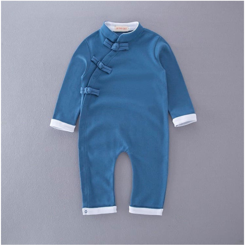 ROMPER BAJU BAYI ORIENTAL CHINESE BLUE / BAJU IMLEK KOSTUM CINA