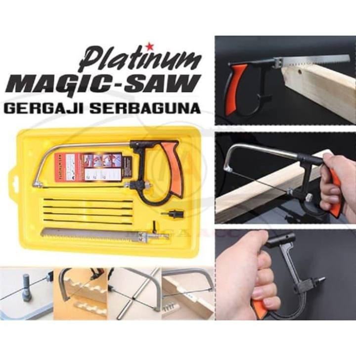 MAGIC SAW GERGAJI MULTIFUNGSI set 3 way blade platinum / komplit multiguna set 3 way serbaguna