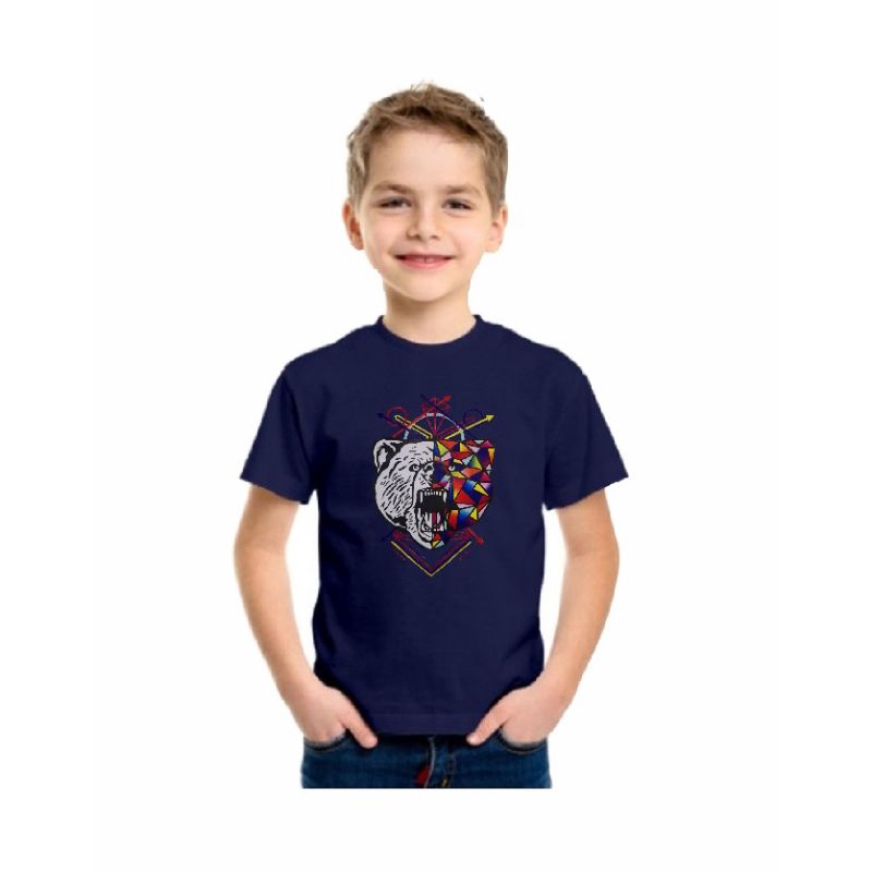 kaos anak baju anak 2-10 tahun oblong anak motif panda beruang  size S M L XL