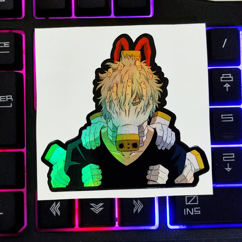 STICKER STIKER HOLOGRAM ANIME - SHIGARAKI BOKU NO HERO AKADEMIA  - STIKER ANIME HOLOGRAM