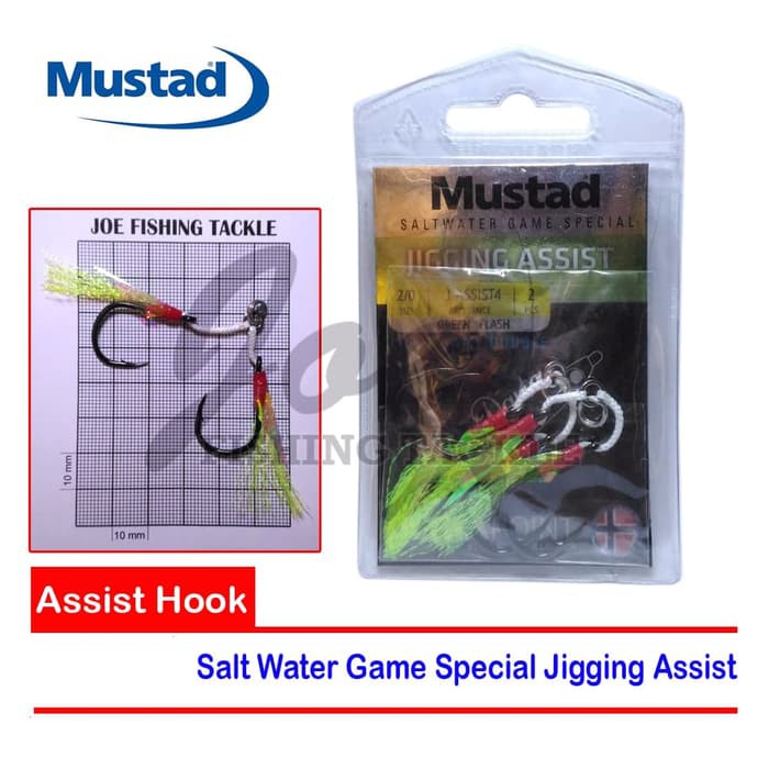 Terbaru Mustad Size 2 Per 0 - Jigging Assist Rig Lja10820Np-Bn Mata Kail Hook