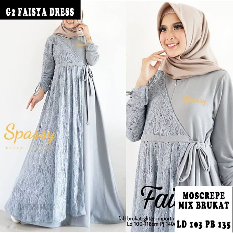 BISA COD BAJU BRUKAT FAISYADRESS BAJU PESTA BAJU LEBARAN MODEL BARU PAKAIAN FASHION MAKASSAR