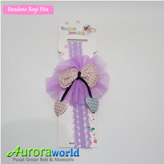 Auoraworld Official Baby Headband Bandana Bando Pita Love Bayi Premium Import Quality