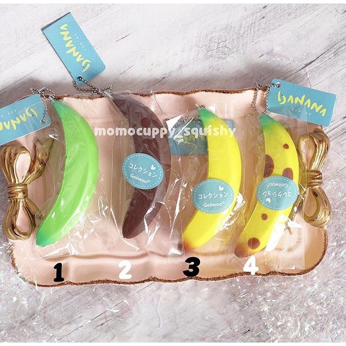 Squishy licensed mini banana by geiiwo (squishy pisang mini)