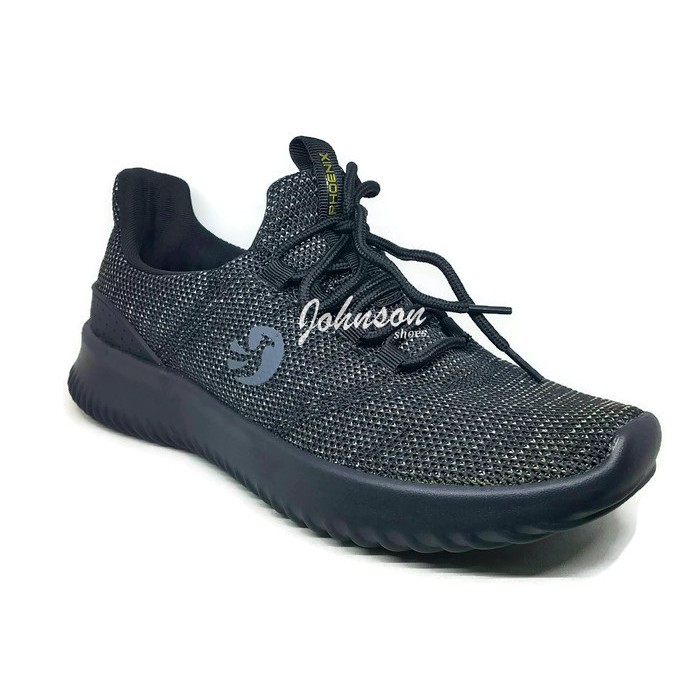 [ Johnson Shoes ] Sepatu Sneakers Casual Pria PHOENIX - AZZURE Black 100% ORIGINAL Import China