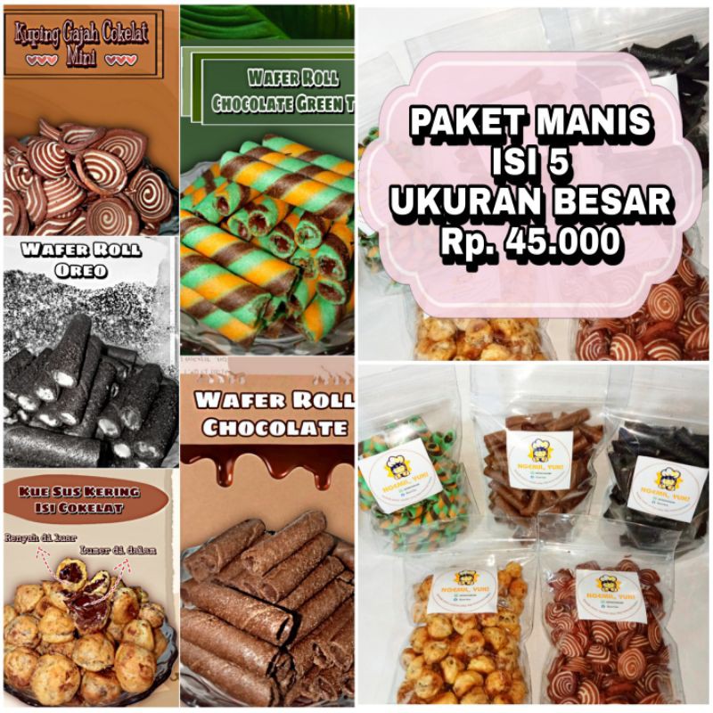 

Paket manis isi 5 ukuran besar / Paket murah camilan manis