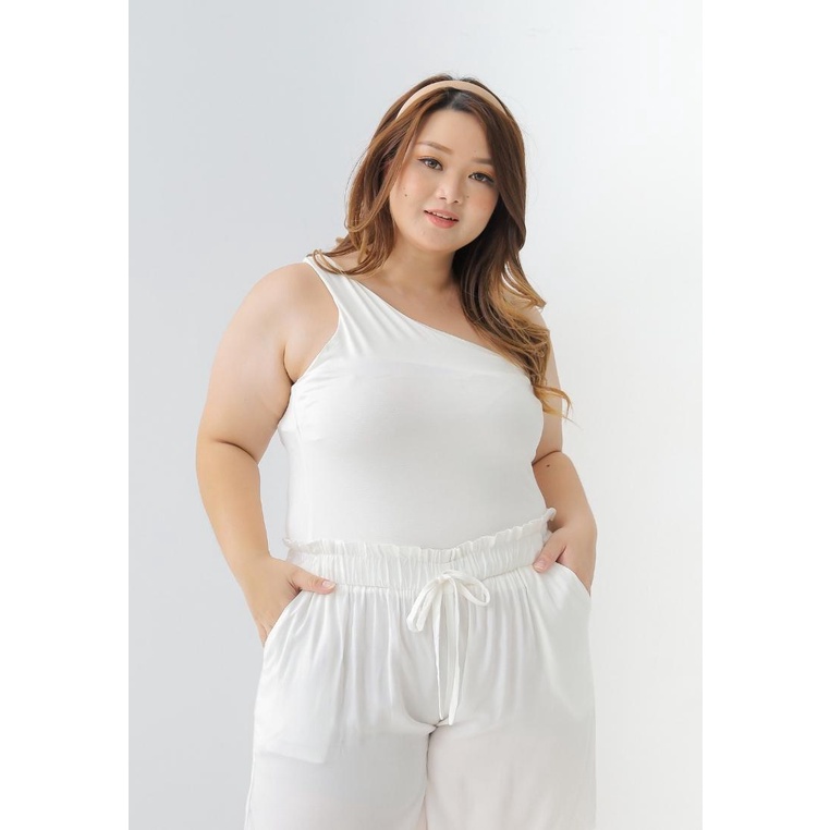 Xtramiles Plus Size Crop Top Selena White
