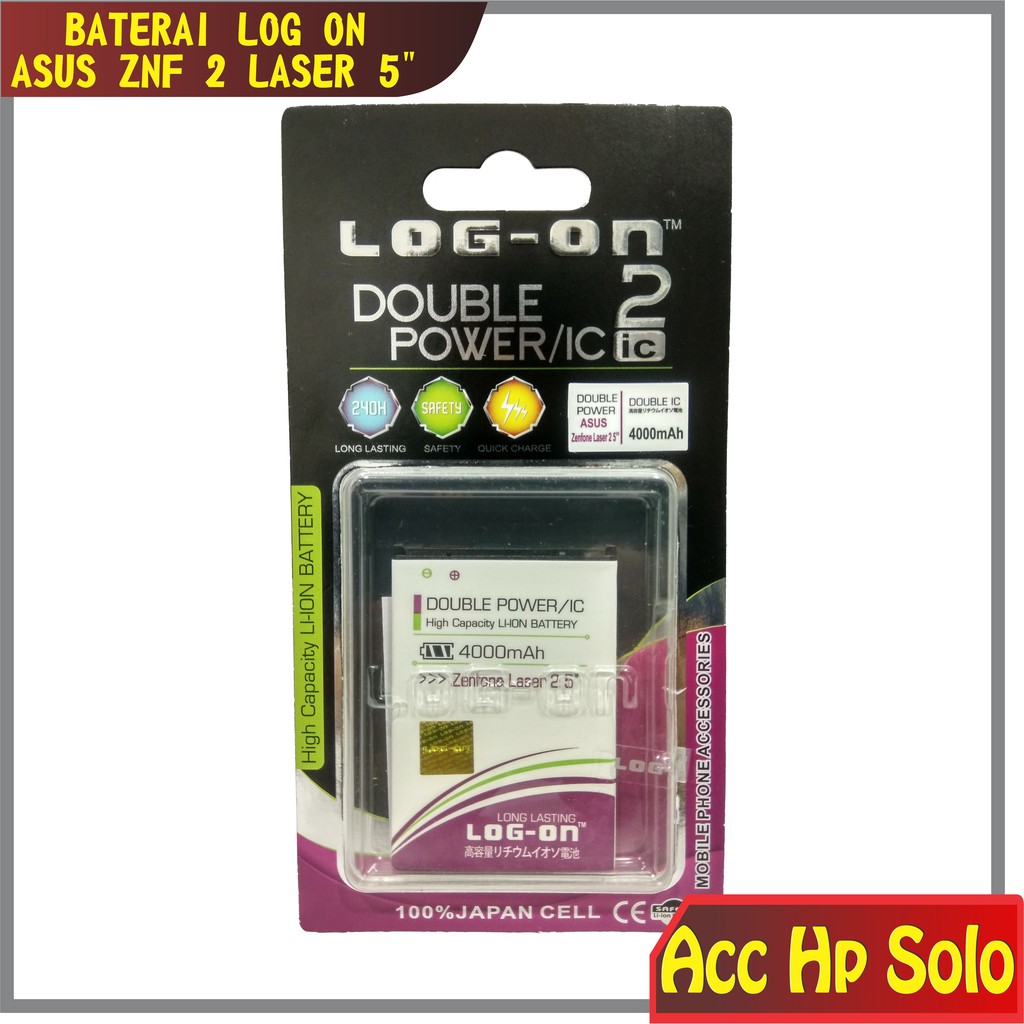 BATERAI BATERE BATRE ASUS ZENFONE 2 LASER 5inc ZE500KL  LOG ON DOUBLE POWER