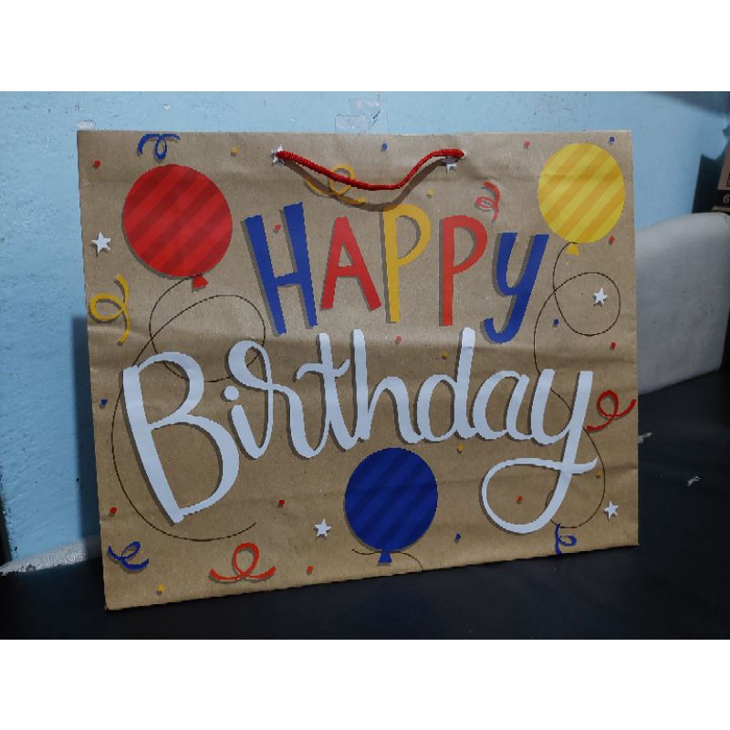 

kode 001 Paperbag Happy Birthday | Tas Kado HBD | Paper bag Motif | Tas Kertas warna warni