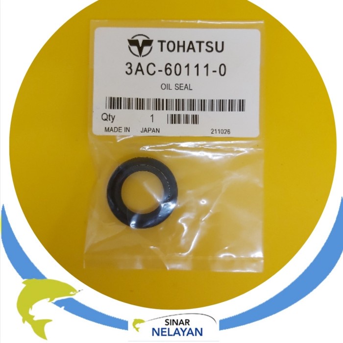 Oil seal karet seal as pendek mesin tempel Tohatsu 30pk. Asli