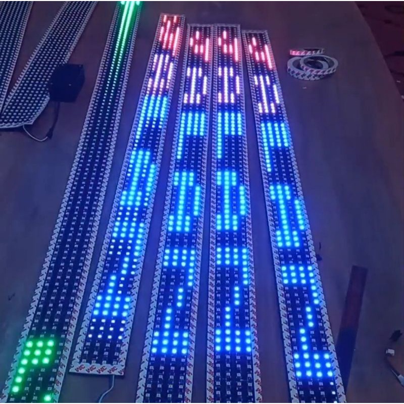 LED STRIP strobo running text wifi kusus 4 baris