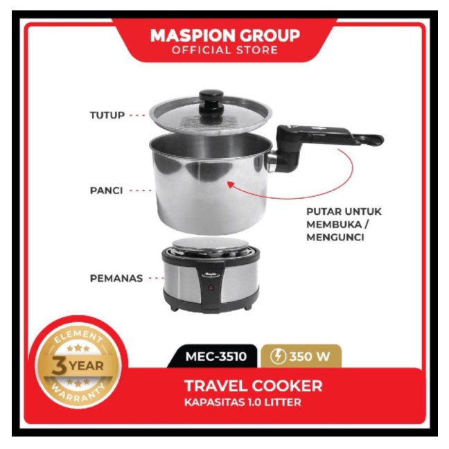 Maspion Multi Electric Cooker Mec-3510