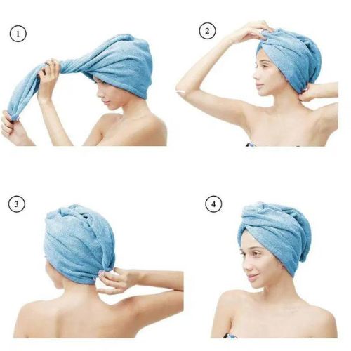 Handuk Kepala Keramas Ukuran 57x23cm Bahan microfiber Serap air/ Handuk pengering rambut/Handuk kepala/handuk