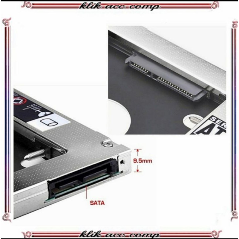 HDD CADDY SLIM 9.5MM SATA / DVD SLOT TO HDD SLOT / SSD CADDY