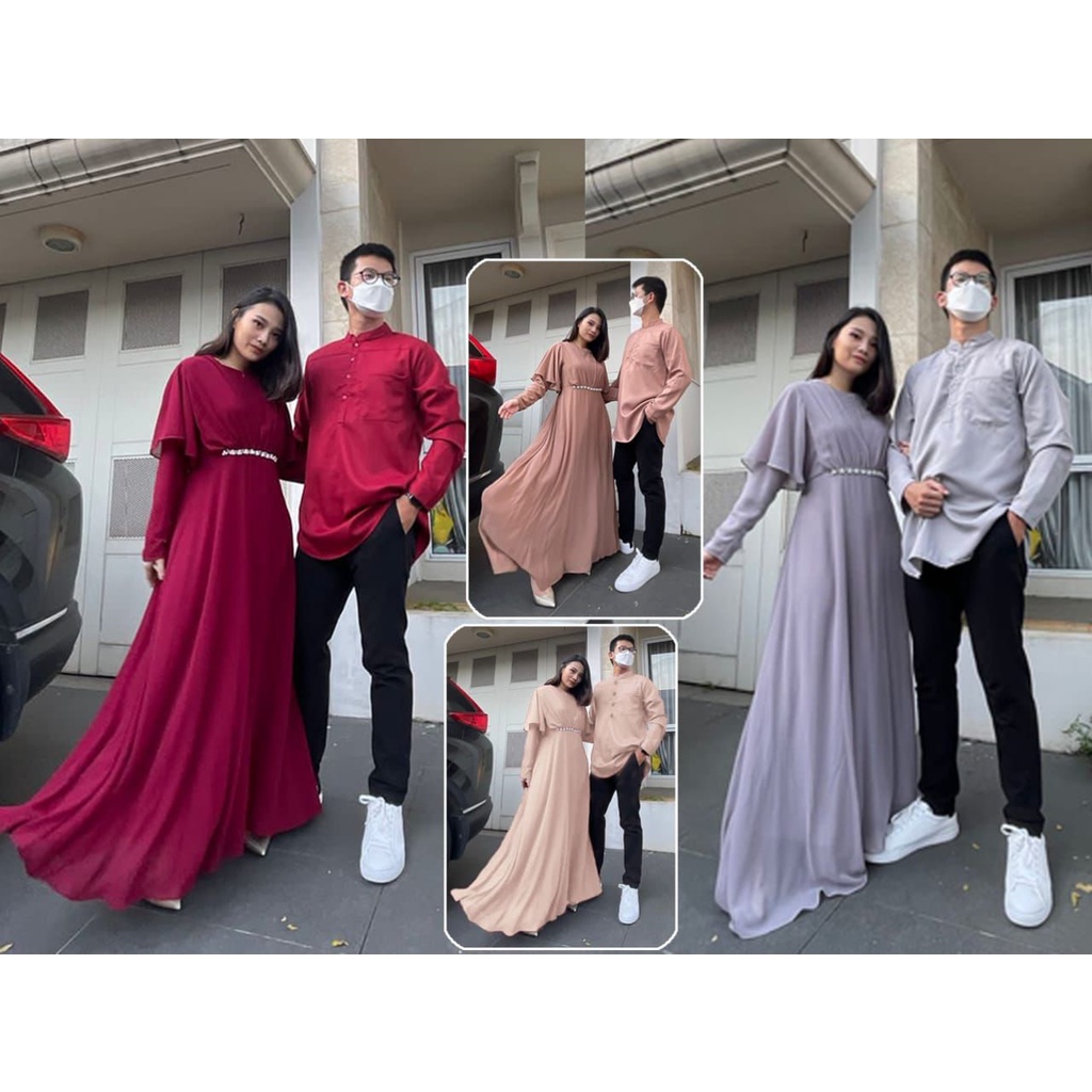 Couple 621# baju muslim couple cewe,cwo// fashion muslim