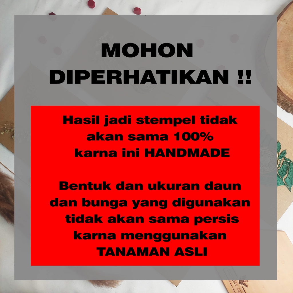 Kartu Ucapan vintage Greeting cards Wax Seal Stamp Bunga Dried Flower Aesthetic Retro-2