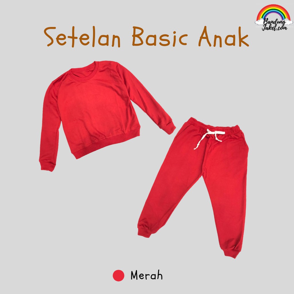 Setelan Basic+Celana JogerAnak II Celana Joger Anak + sweater Basic