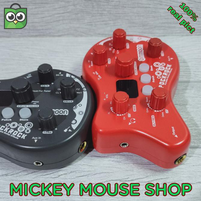 Efek Gitar Multi Ammoon Pockrock / Pock Rock Portable Guitar Effects - Merah