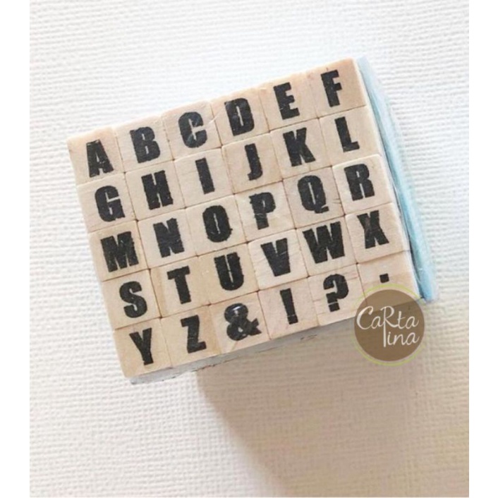 

Wooden alphabet stamp scrapbook journal stempel huruf