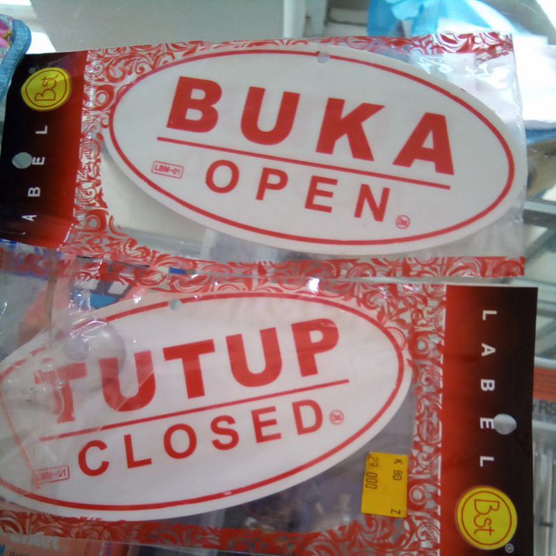 

Label BEST Buka Tutup/Open Closed