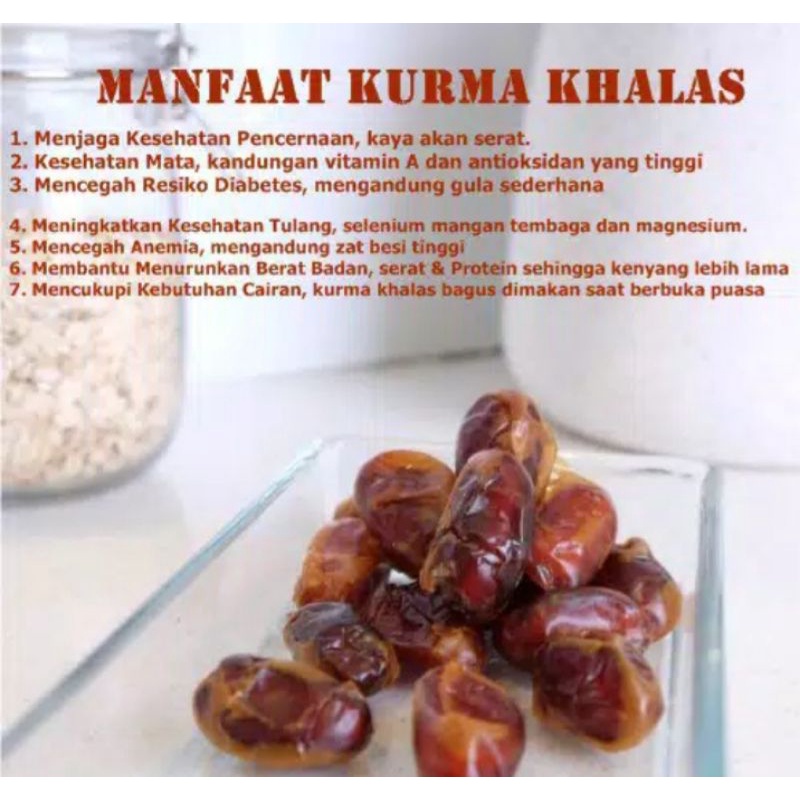 Kurma Khalas Al Sa'ad 1 kg Repack Enak Murah Gurih Nawidashopjkt distributor kurma jakarta