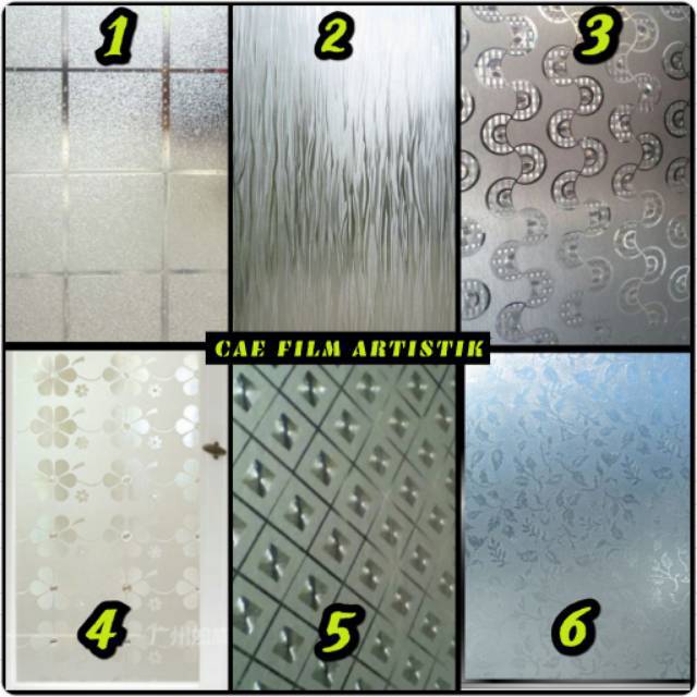 Sticker Kaca 3D Jendela Rumah Sandblast Motif Premium L-120Cm