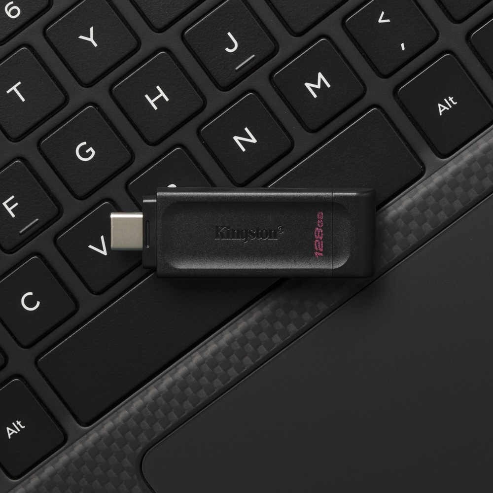 flash drive kingston DT70 128gb Usb type-c 3.2 original - Flashdisk usb-c datatraveler 70 kingston