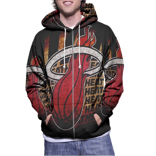Jaket Hoodie Miami Heat Hoodie Fullprint Casual Zipper Hoodie Fullprint New Casual Unisex Hoodie Rit