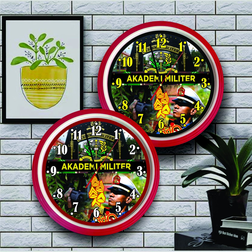 Jam Dinding Akademi Militer Jam Dinding Akmil Jam Dinding Tni Jam Dinding Keren Hiasan Dinding Keren