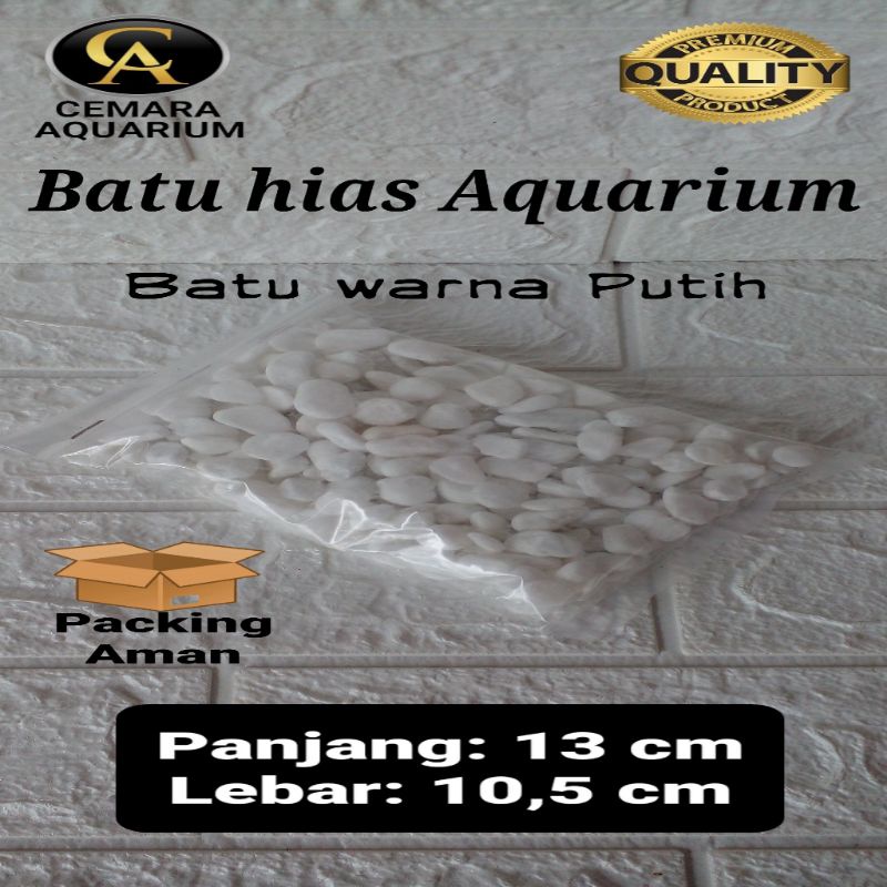 Batu hias aquarium/ batu warna putih/ hiasan aquarium/ aquarium