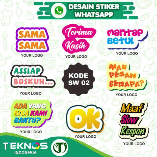  STIKER  STICKER  WA  WHATSAPP MEDIA BRANDING Shopee Indonesia 