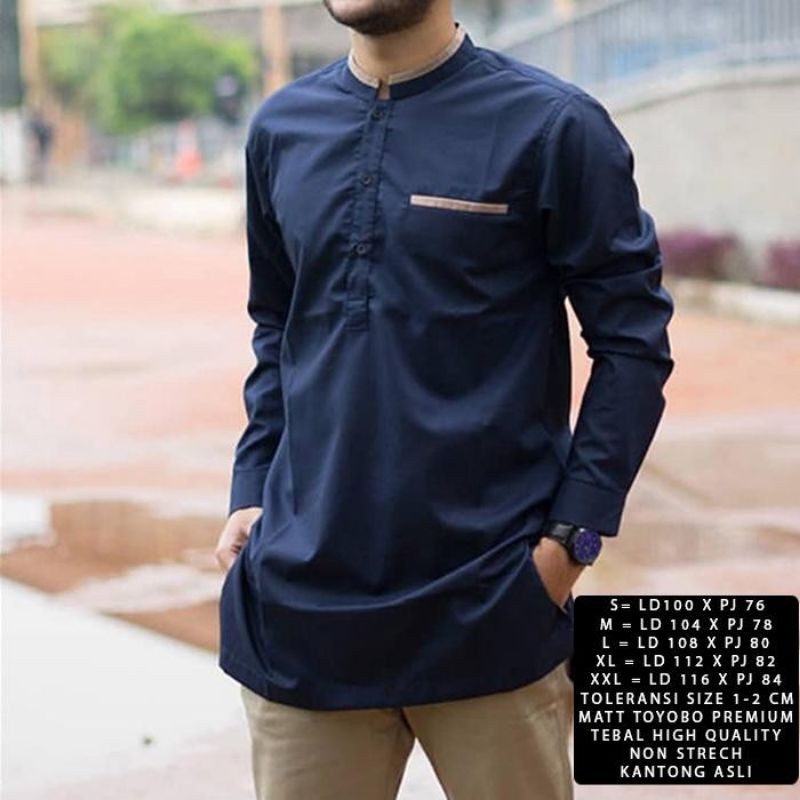 Baju koko kurta Omar lengan panjang