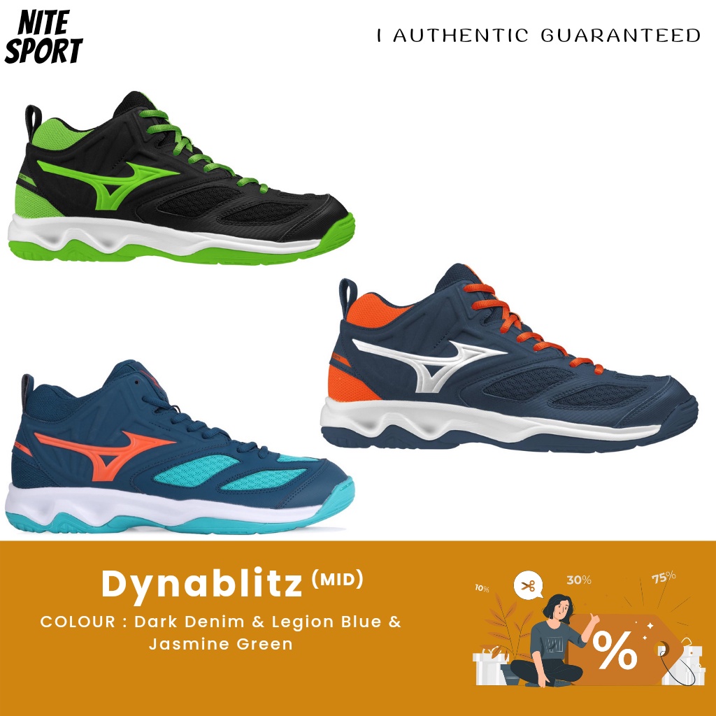 Sepatu Volly Mizuno Dynablitz Mid Original