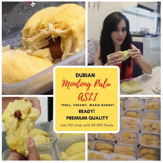 

DURIAN MONTONG PALU ASLI, PREMIUM QUALITY,MANIS TEBAL LEGIT