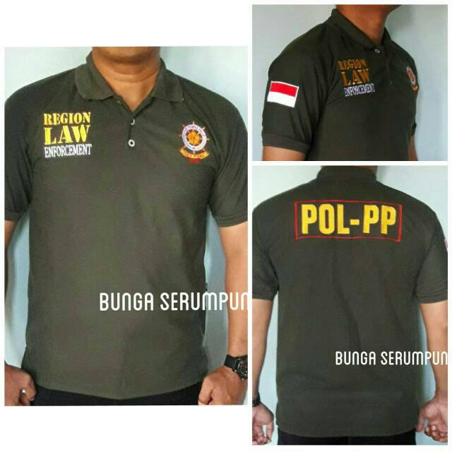 KAOS SATPOL PP - KAOS SATPOL PP HIJAU ARMY - KAOS SATPOL PP RODA GILA HIJAU ARMY