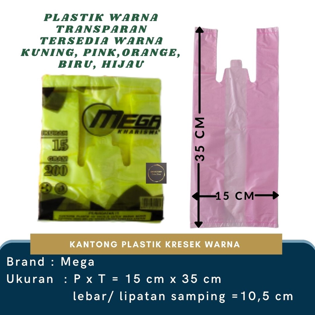 Plastik Kresek Warna 15, 24 dan 28 Mega