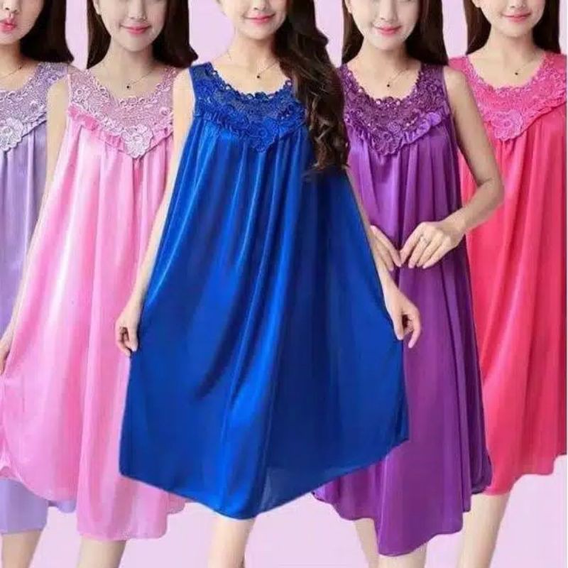 Bundara.id Ba-1182 Fit to XXL Dress wanita sexy Import Dress satin import Dress tidur import