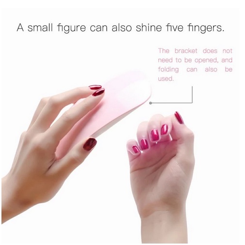 BISA COD MINI UV LED MESIN PENGERING NAIL GEL KUKU PALSU / Lampu LED UV Mini 6W Portabel Nail Dryer-7
