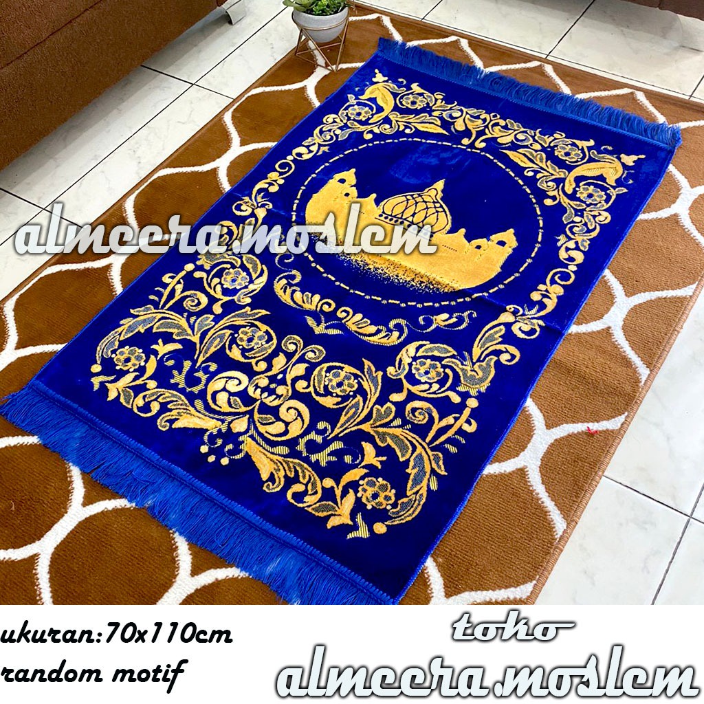 Almeera Moslem - Sajadah Turki Dewasa Exclusive /ukuran 70cm x 110cm/Sajadah Tebal Sajadah Halus Sajadah Lembut Original/Perlengkapan Shalat/Pakaian Muslim/Sejadah Turki Dewasa/ Sajadah Impor Turki