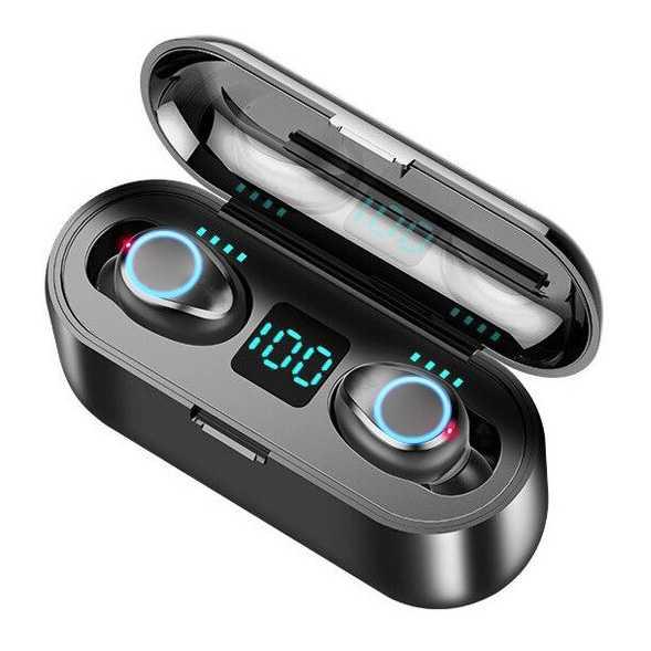 ZEBRA F9-2 TWS Earphone Bluetooth 5.0 LED Powerbank Dock 2000mAh