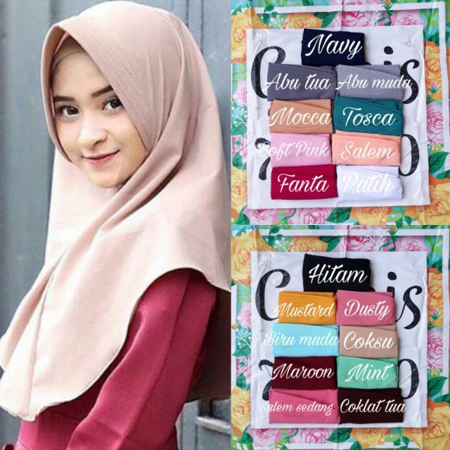 Khimar pet  antem jilbab  simple kerudung pet  hijab instant 