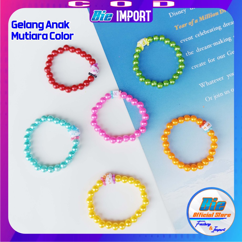 Gelang Mutiara Anak Karakter Impor Best Seller